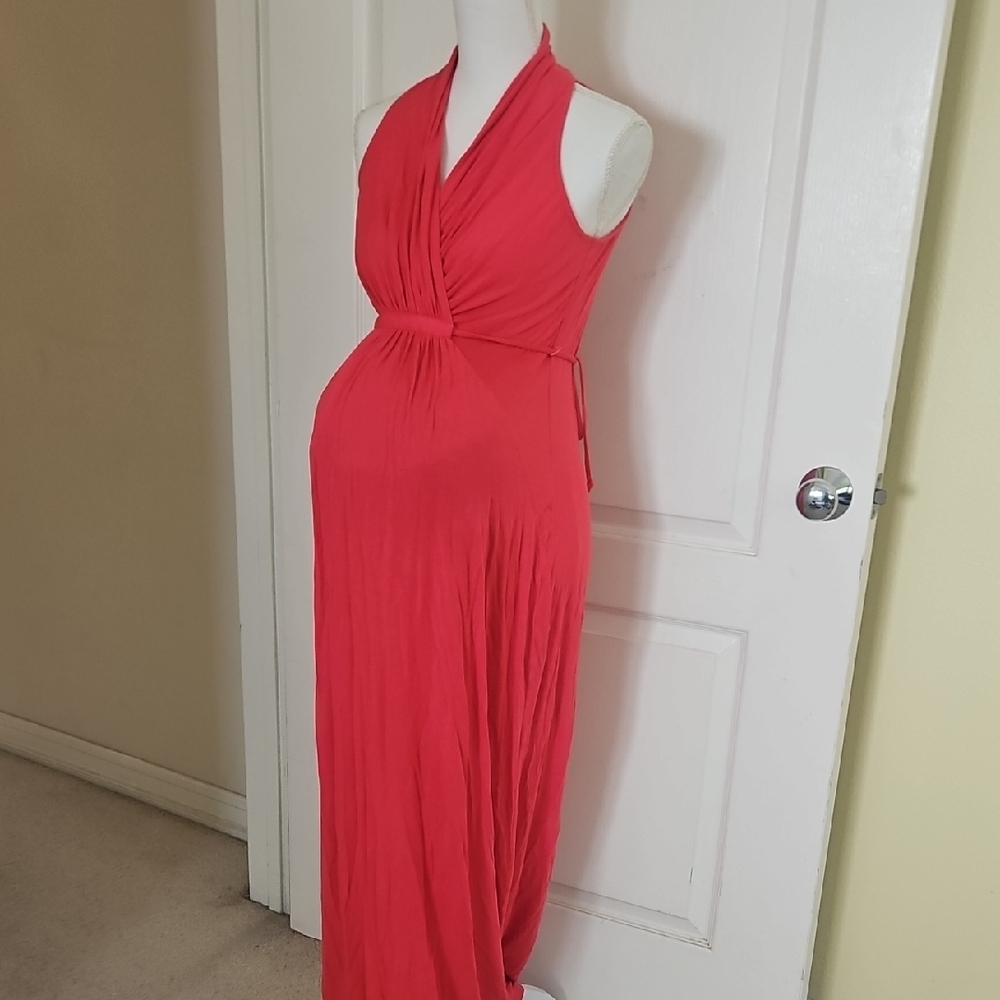 Motherhood Maternity Halter Maxi Dress